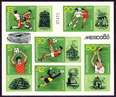 Mexico 86 block sheet